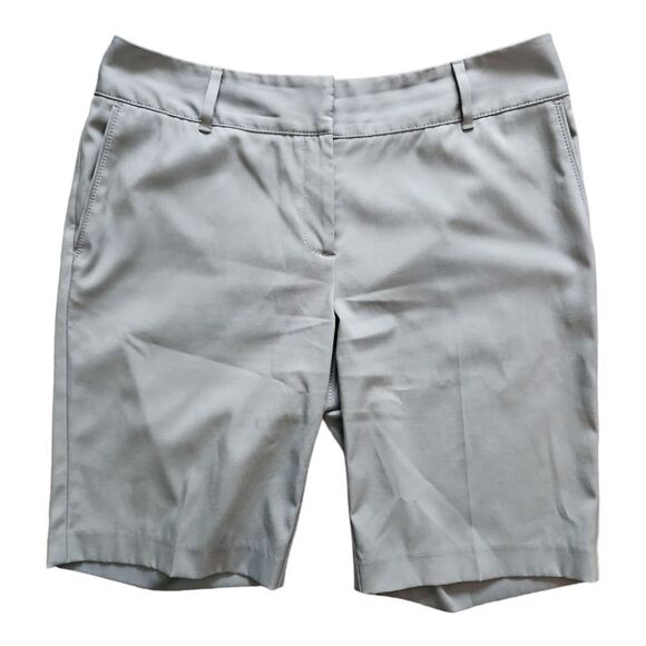 Annika Cutter & Buck Gray Lattice Print Golf Shorts Size 10 - Picture 2 of 8